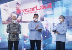Mentri KKP saat peluncuran Sistem Resi Gudang