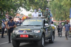 pemkab Lebak sosialisasi new normal dengan pengeras suara keliling kota Pemkab Lebak sosialisasi new normal dengan pengeras suara keliling kota.