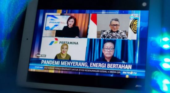 Menteri Energi dan Sumber Daya Mineral Arifin Tasrif saat rapat virtual membahas rencana penyesuaian tarif, Senin (15/9/2020)