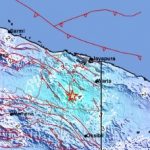 Posisi (koordinat gempa yang terjadi di Papua, Senin (7/9/2020). (f-BNPB RI)