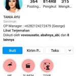 Akun IG Tania Ayu