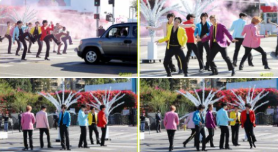 BTS Bikin Heboh Lampu Merah Hollywood