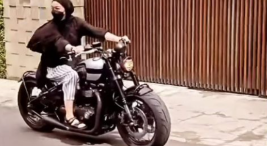 Ananda Omesh Kaget Lihat Istri Naik Moge, Lagi Hamil