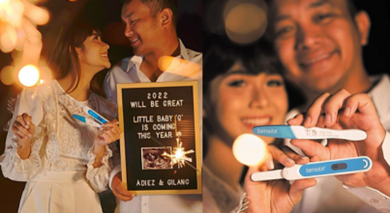 Gilang Dirga Pamer Kehamilan Adiezty