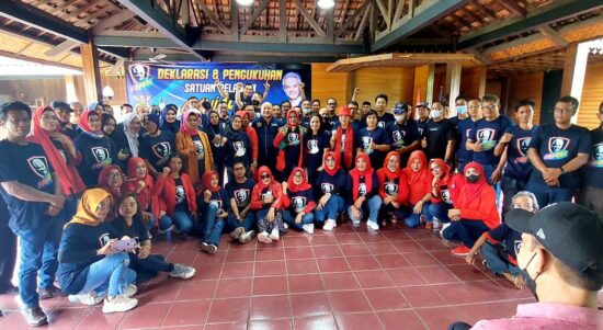 Deklarasi Gajarist Lampung 15 kabupaten/kota berbarengan dengan pengukuhan sayap ”Srikandi Ganjarist” Provinsi Lampung di Tabek Indah Resort, Natar, Lampung Selatan, pukul 11.00 WIB.