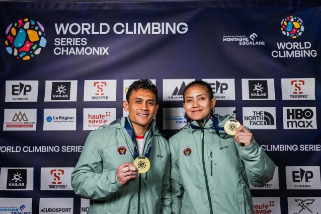 Panjat Tebing Indonesia Raih Emas Speed di World Climbing Series Chamonix.