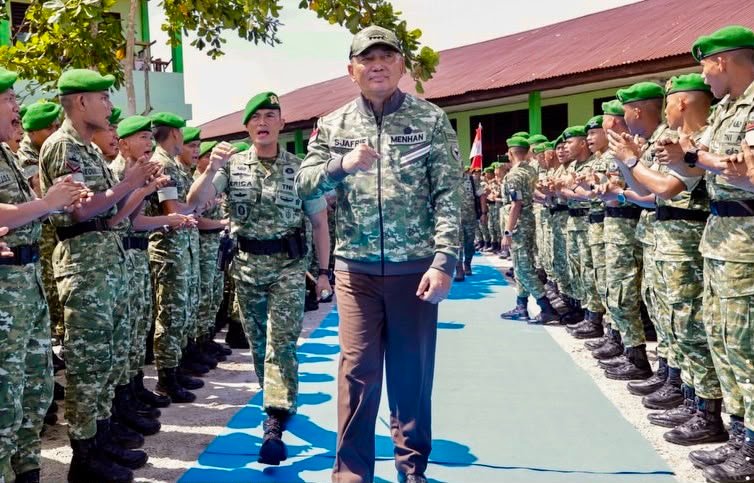 Menhan Tinjau Kesiapan Yonif TP 898/Pancalang Cakti untuk Pembangunan Satuan Teritorial
