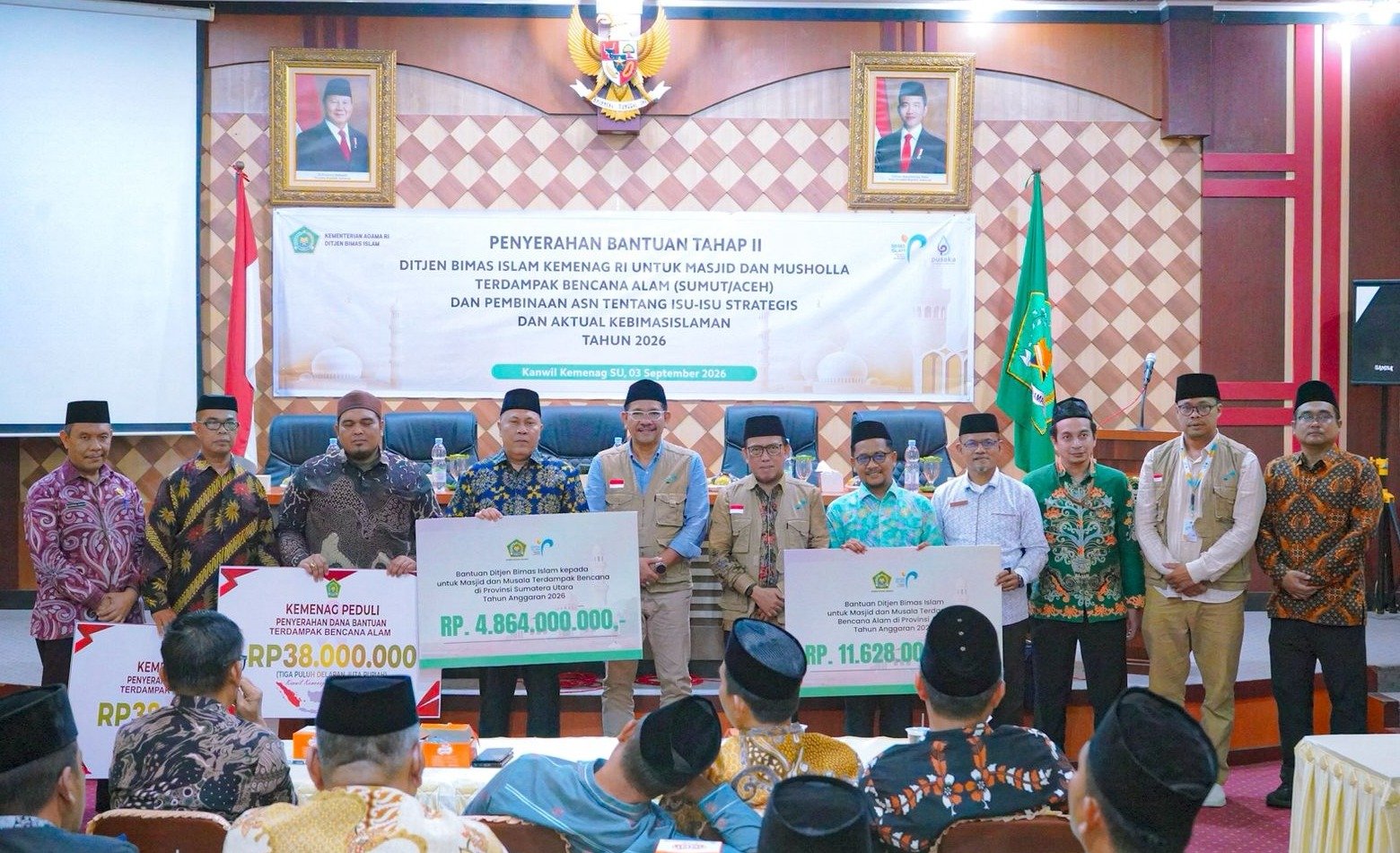Kemenag Serahkan Rp16,49 Miliar Bantuan Tahap Dua Pemulihan Banjir-Longsor di Sumut dan Aceh